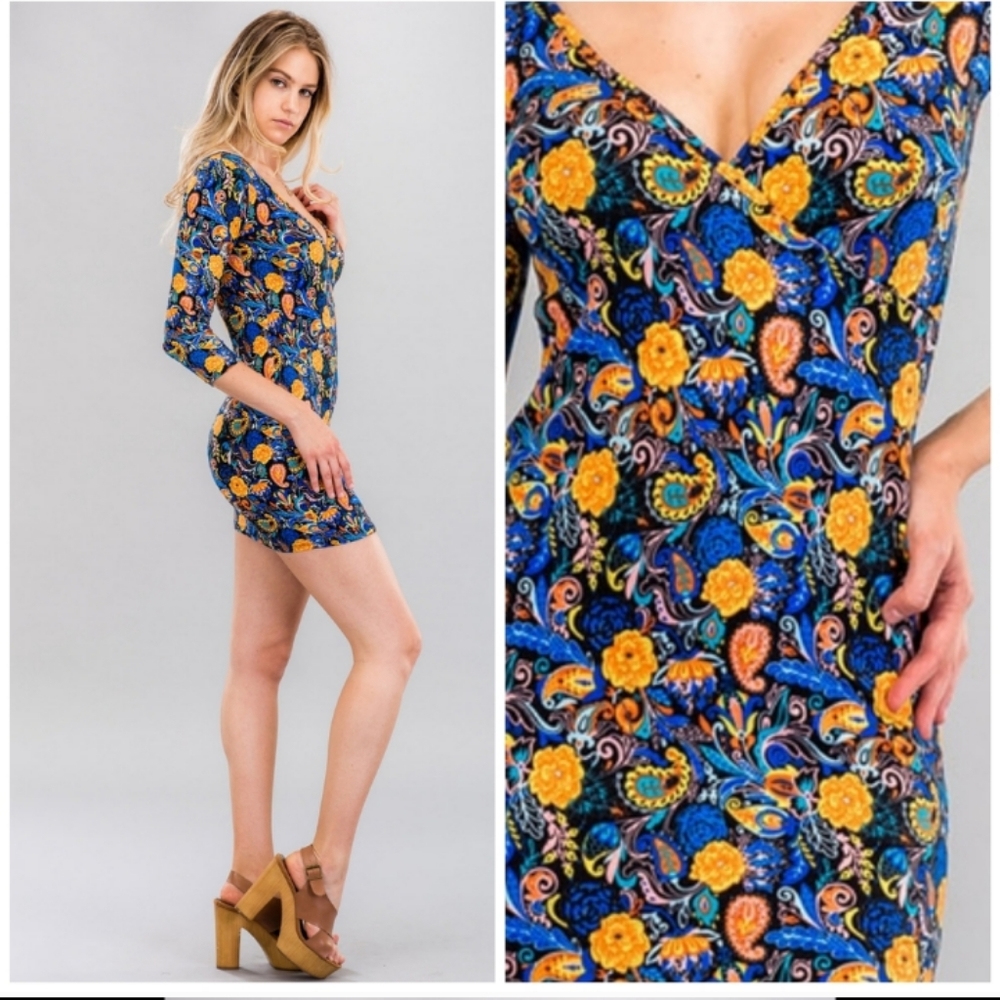 Flower Paisley Art Mini Dress ~ BEAUTIFUL, VERSATILE, UNIQUE